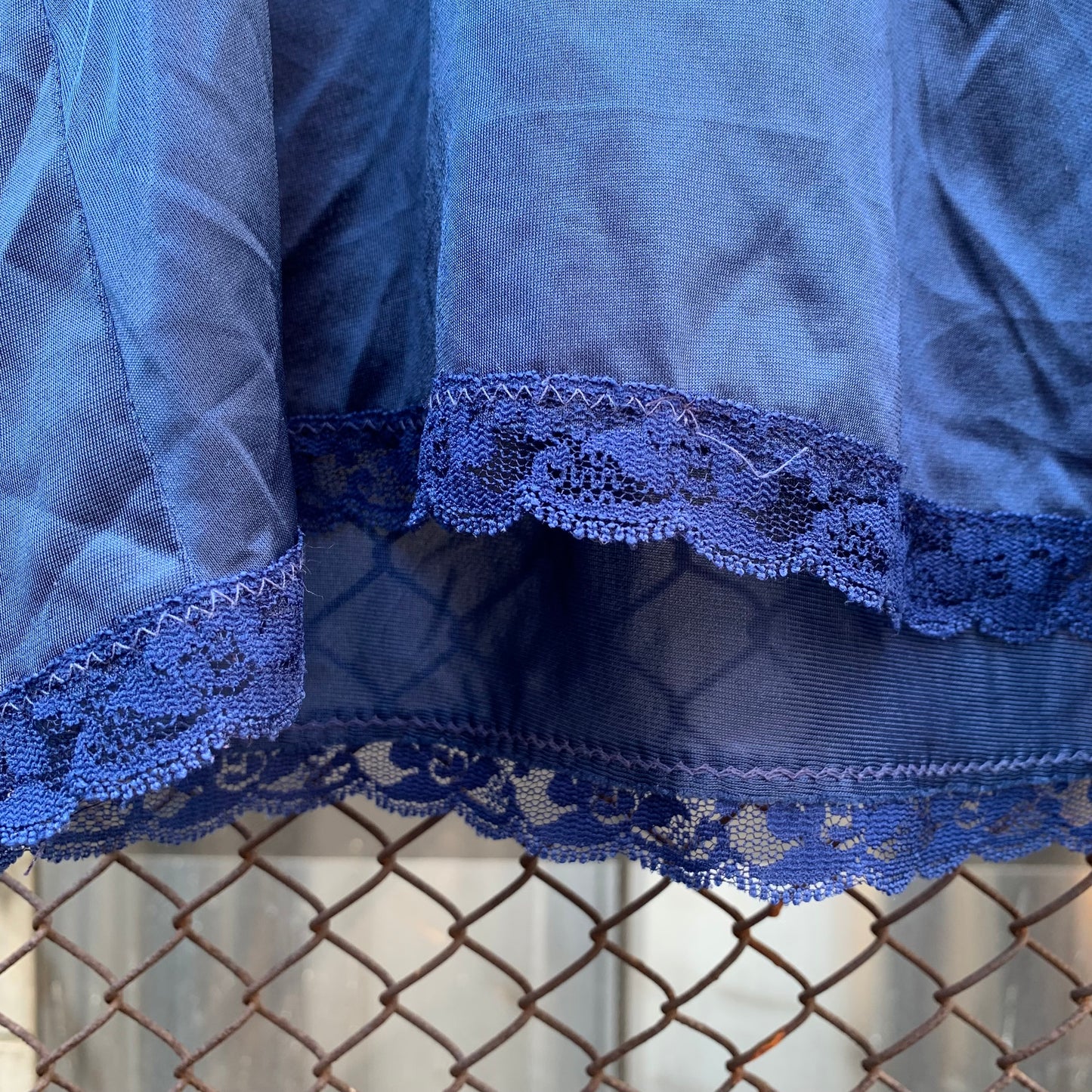 Blue Night Top with Lace