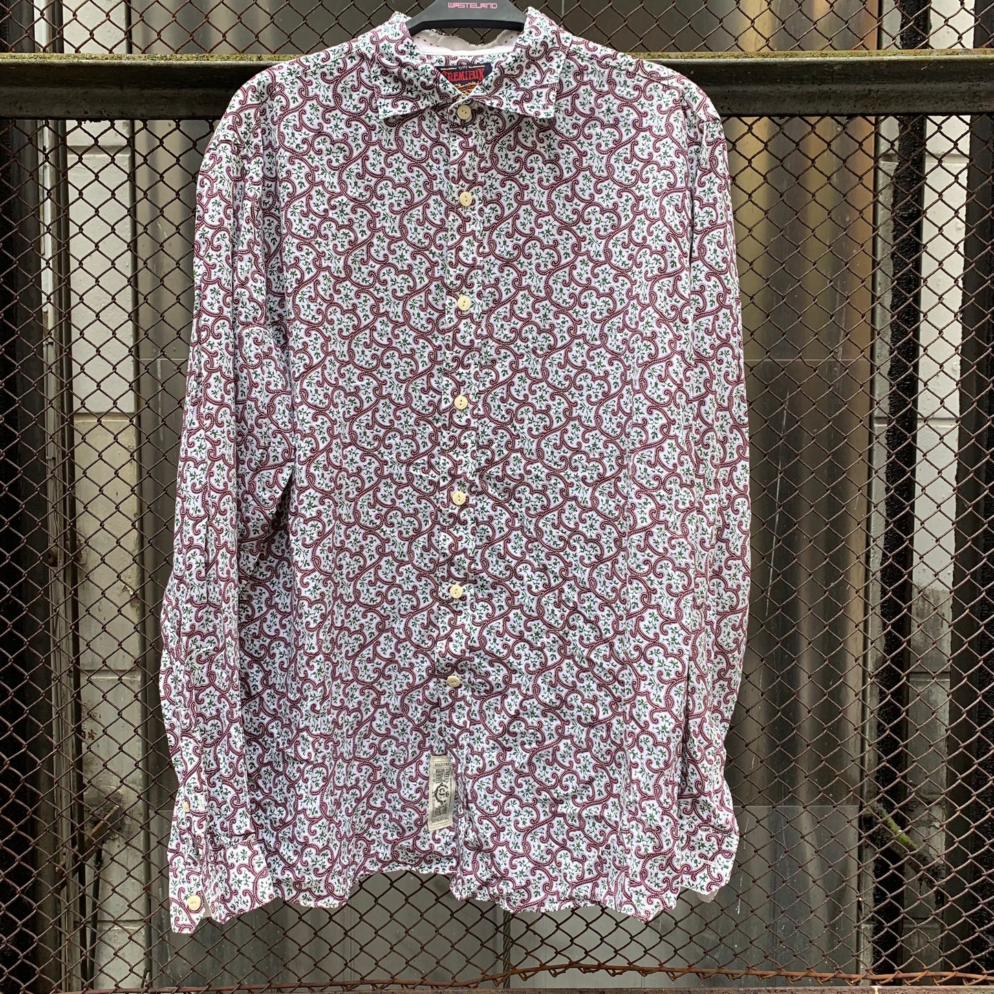Red Pattern Long Sleeves Shirt