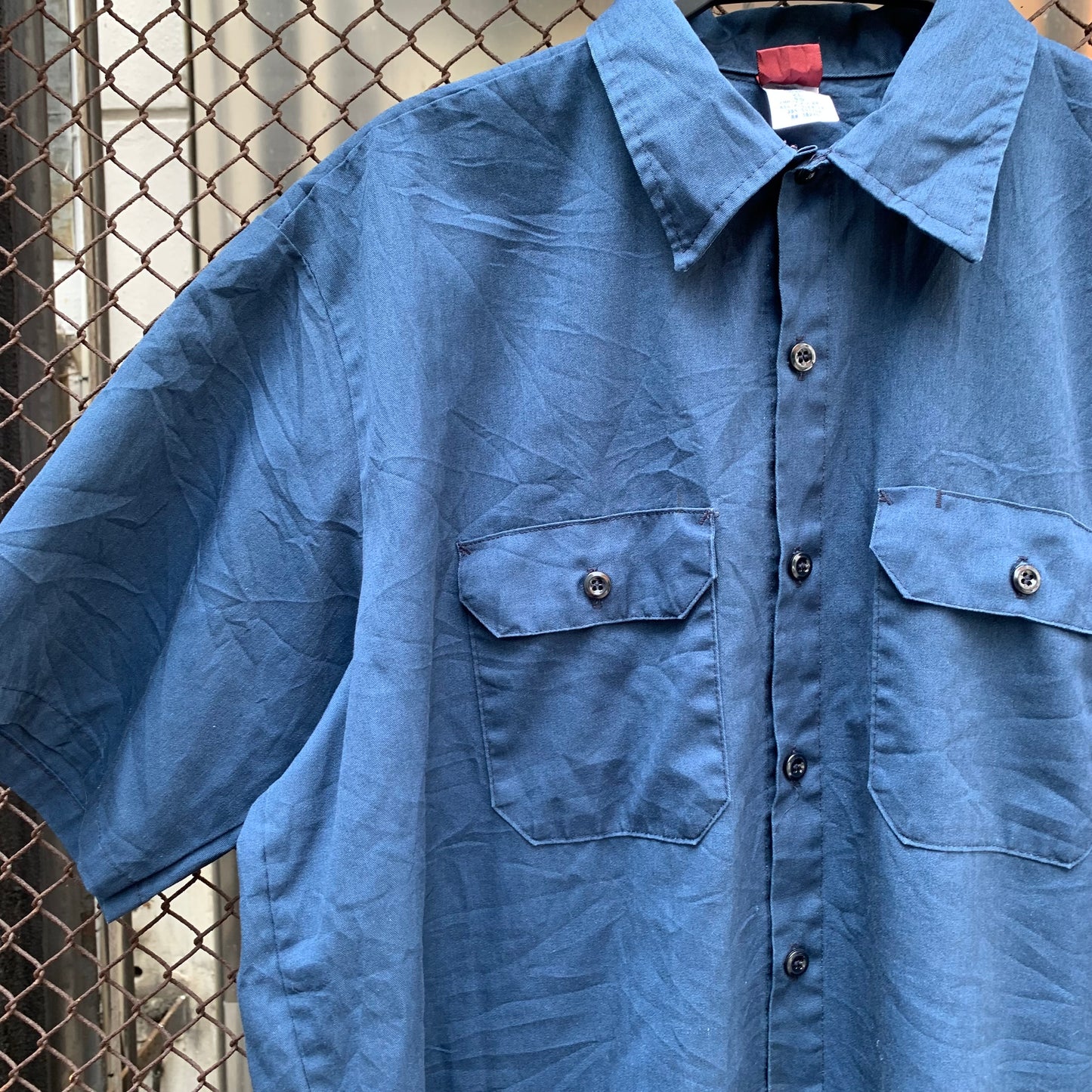 Plain Blue Short Sleeves Shirt