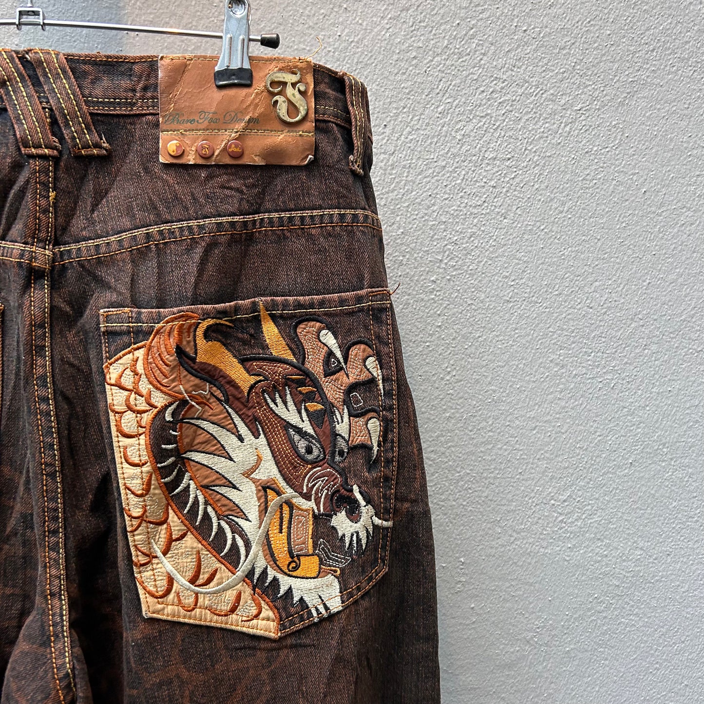 Brown Dragon Baggy Pants