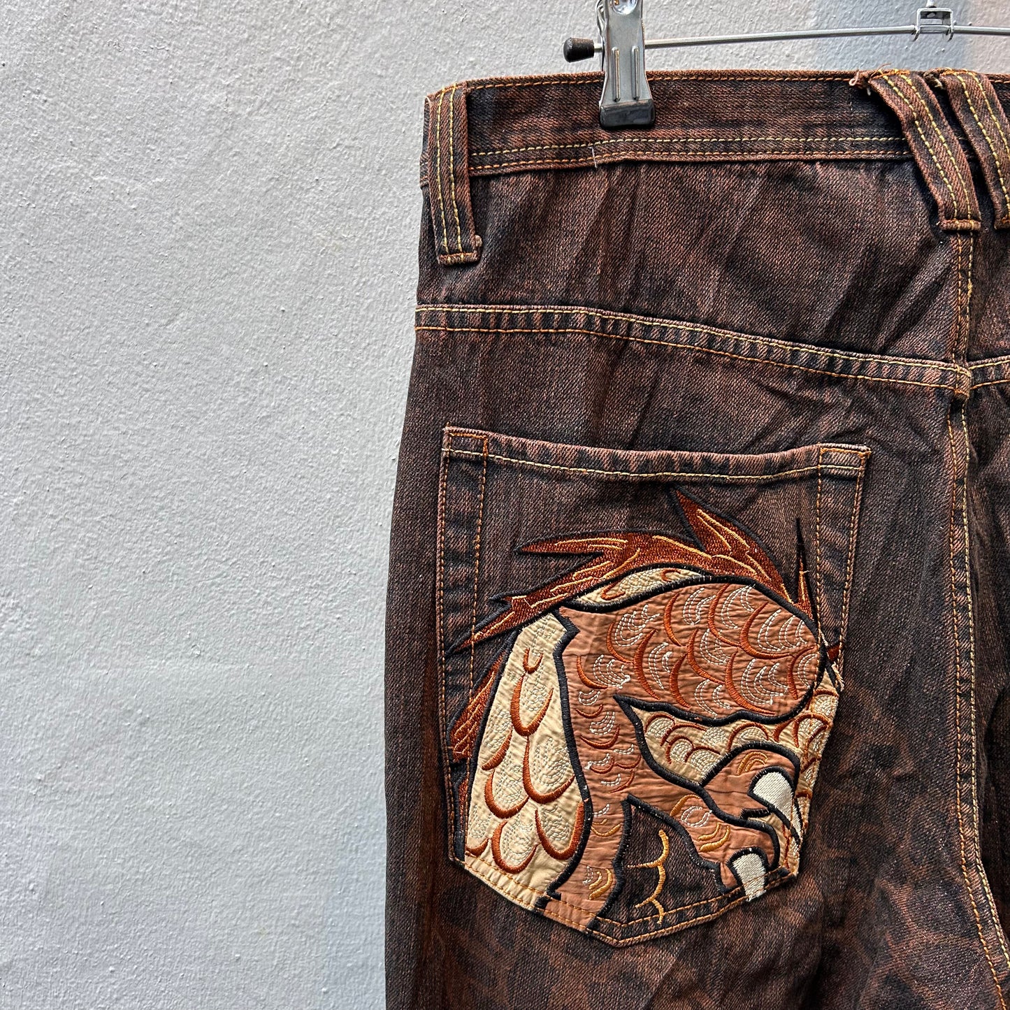 Brown Dragon Baggy Pants
