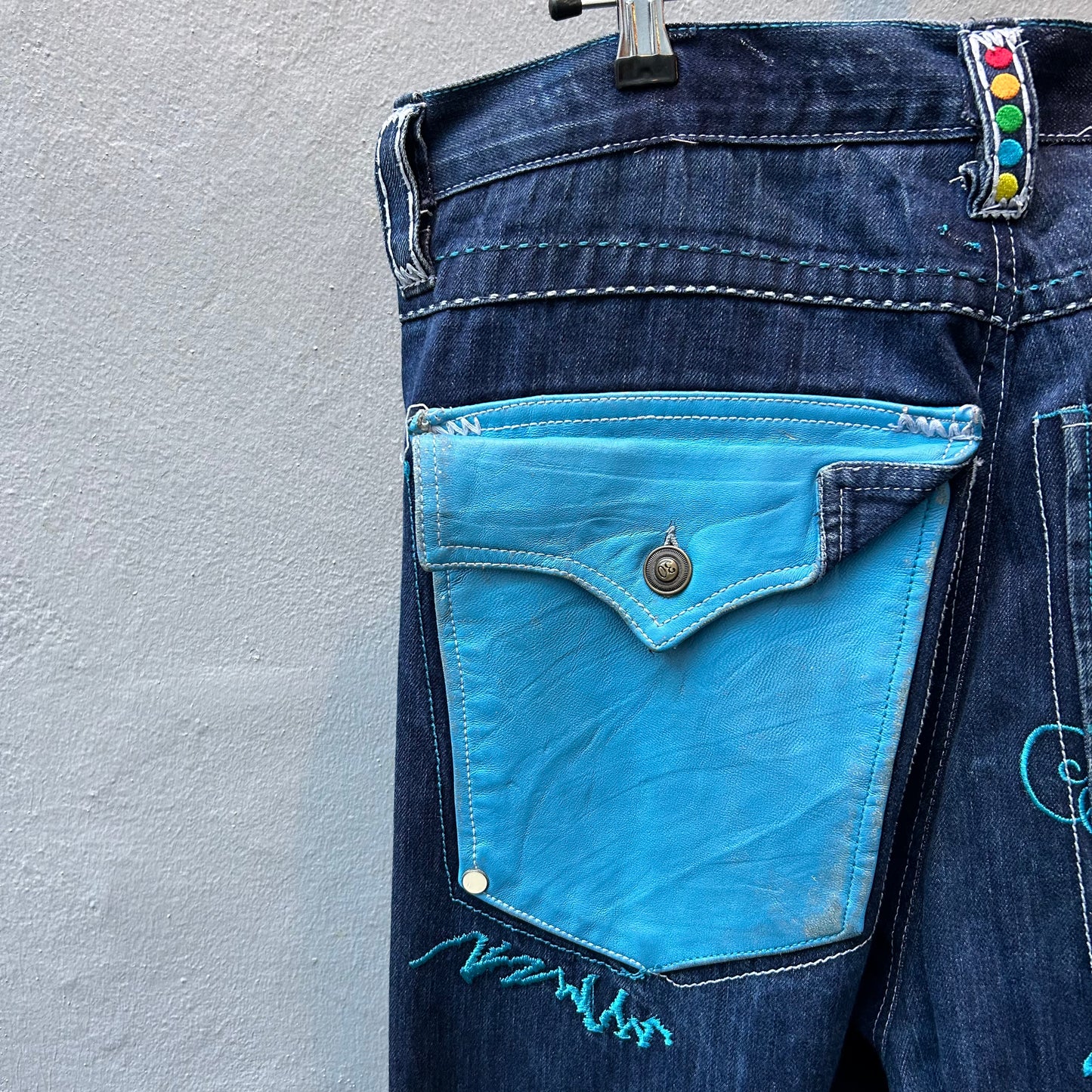 Coogi Blue Pockets Baggy Pants