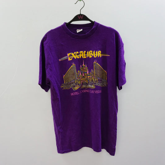 Vintage Purple Excalibur Single Stitch Tee-Shirt - 90s