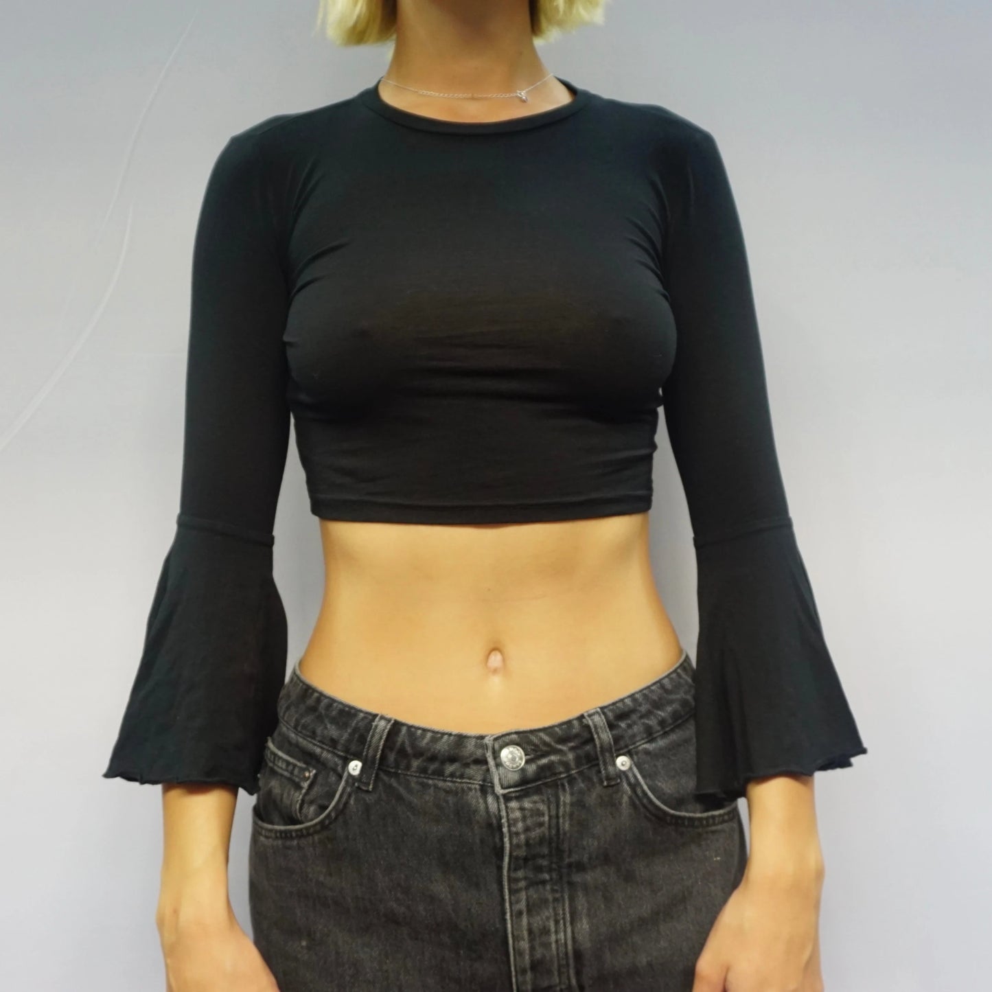 Vintage Black Wild Sleeves Top