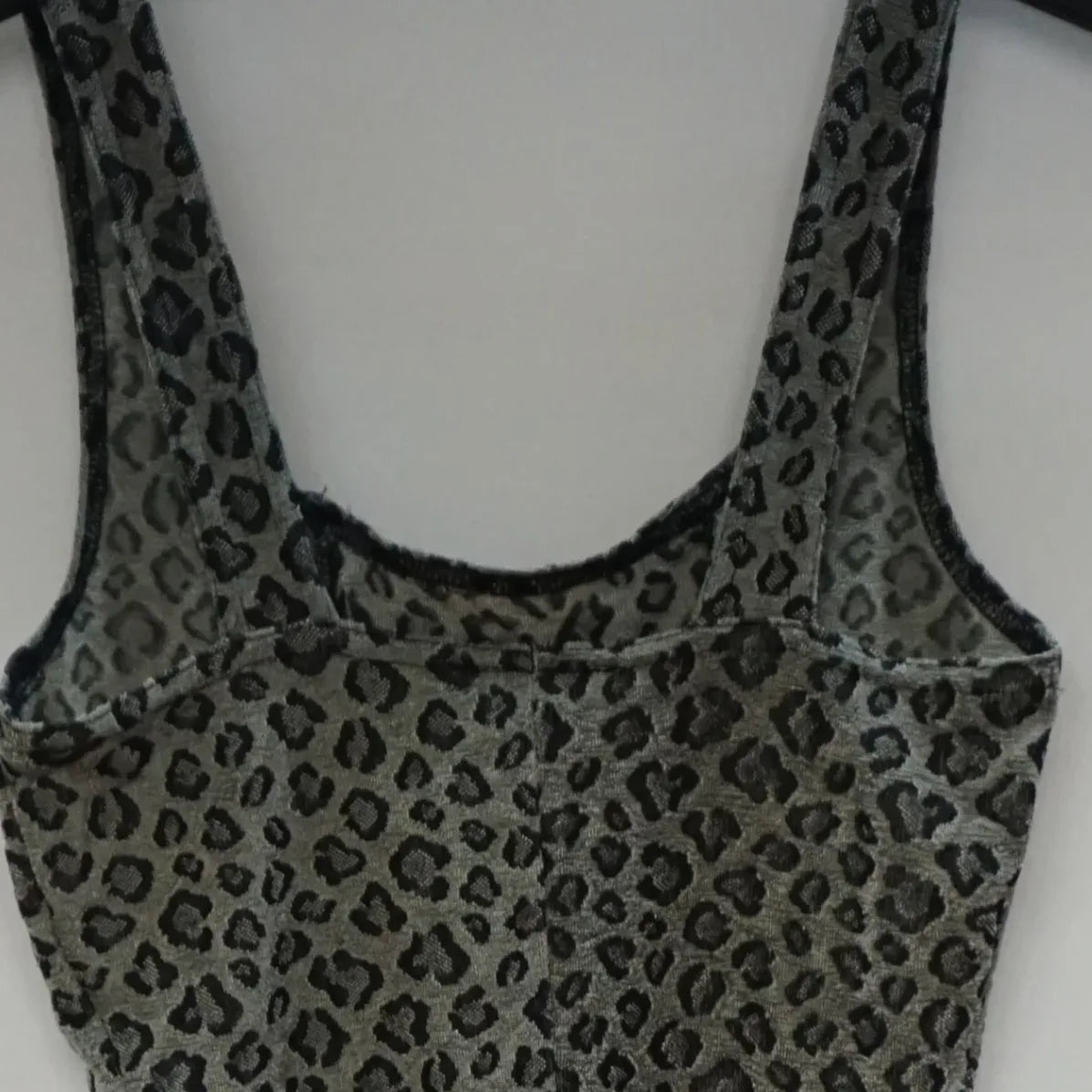 Vintage Grey Leopard Top Center