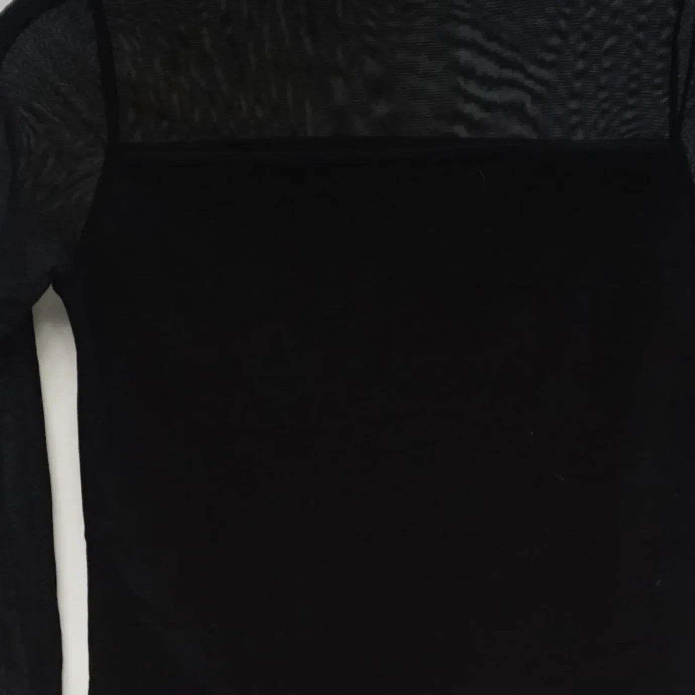 Vintage Black Mesh Top Center