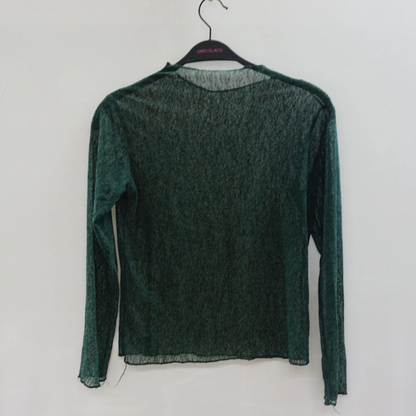 Vintage Dark Green Mesh Top