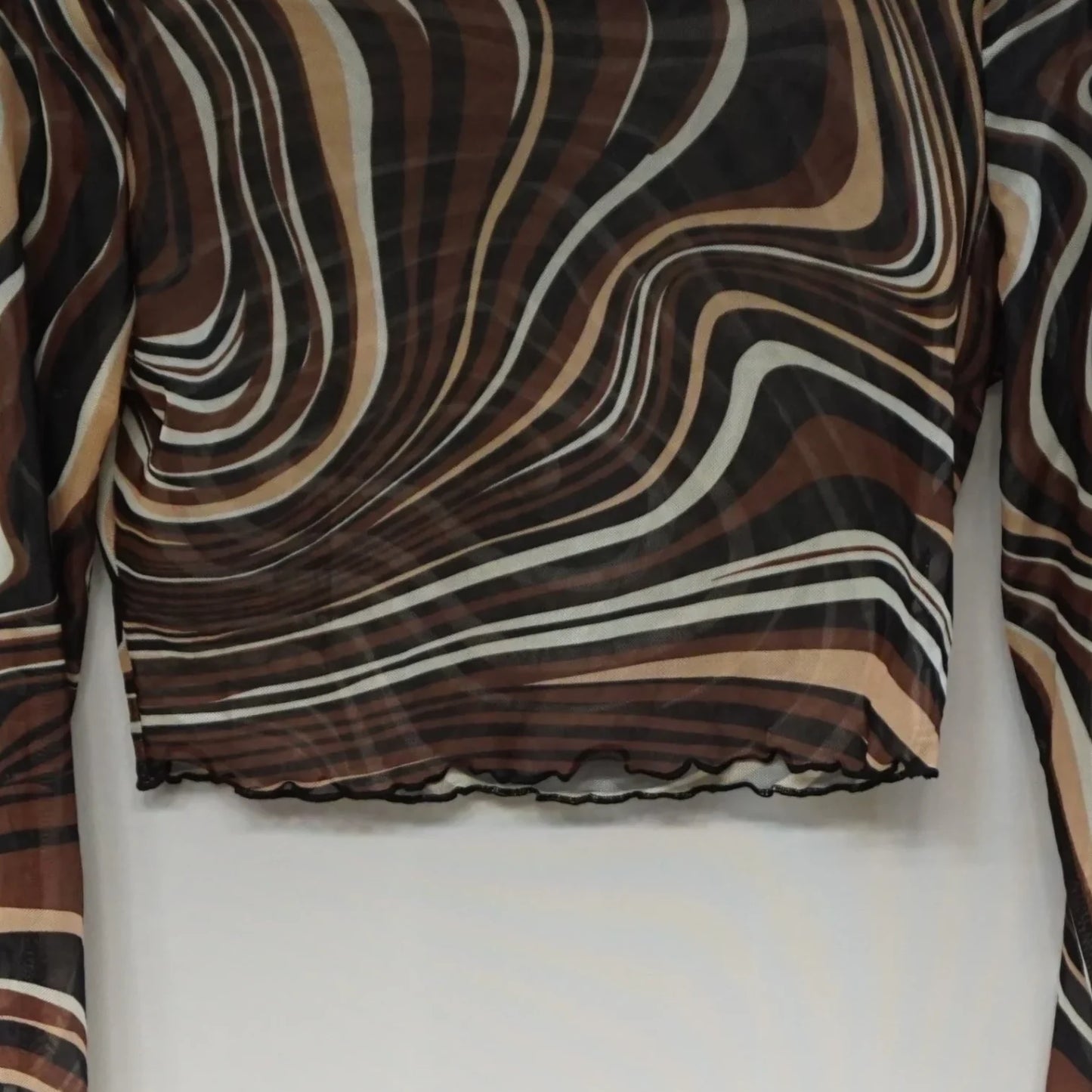 Vintage Brown Mesh Top Center