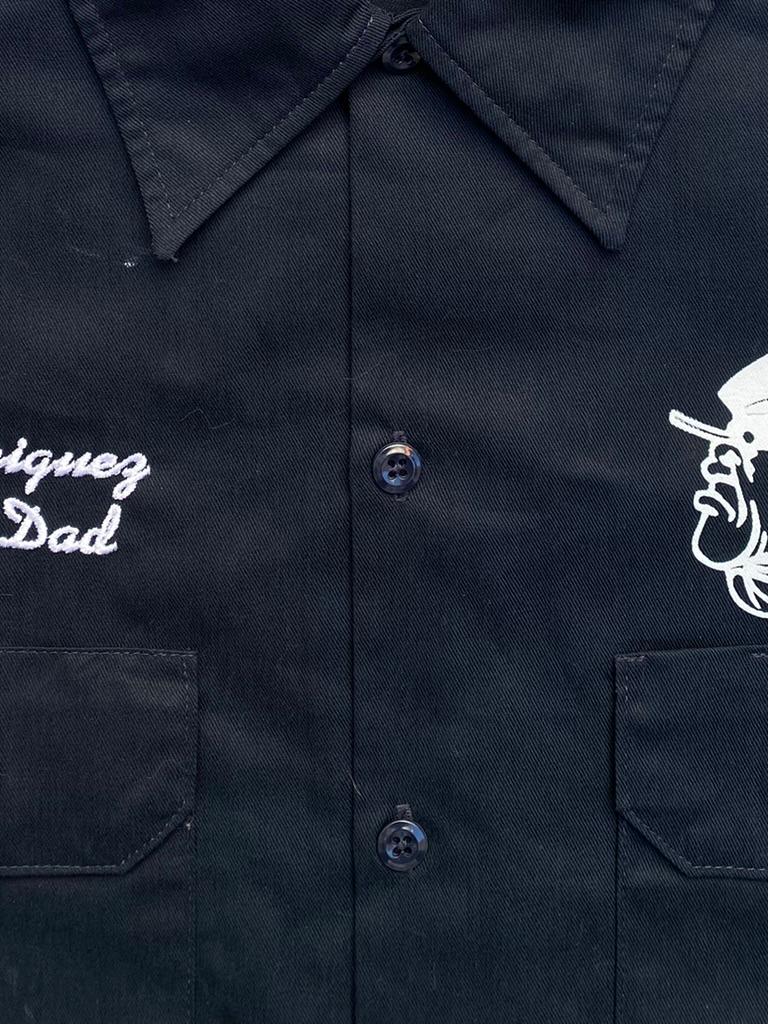 Vintage Dickies Work Shirt Eastwood Drumline Back Graphic Navy Shirt