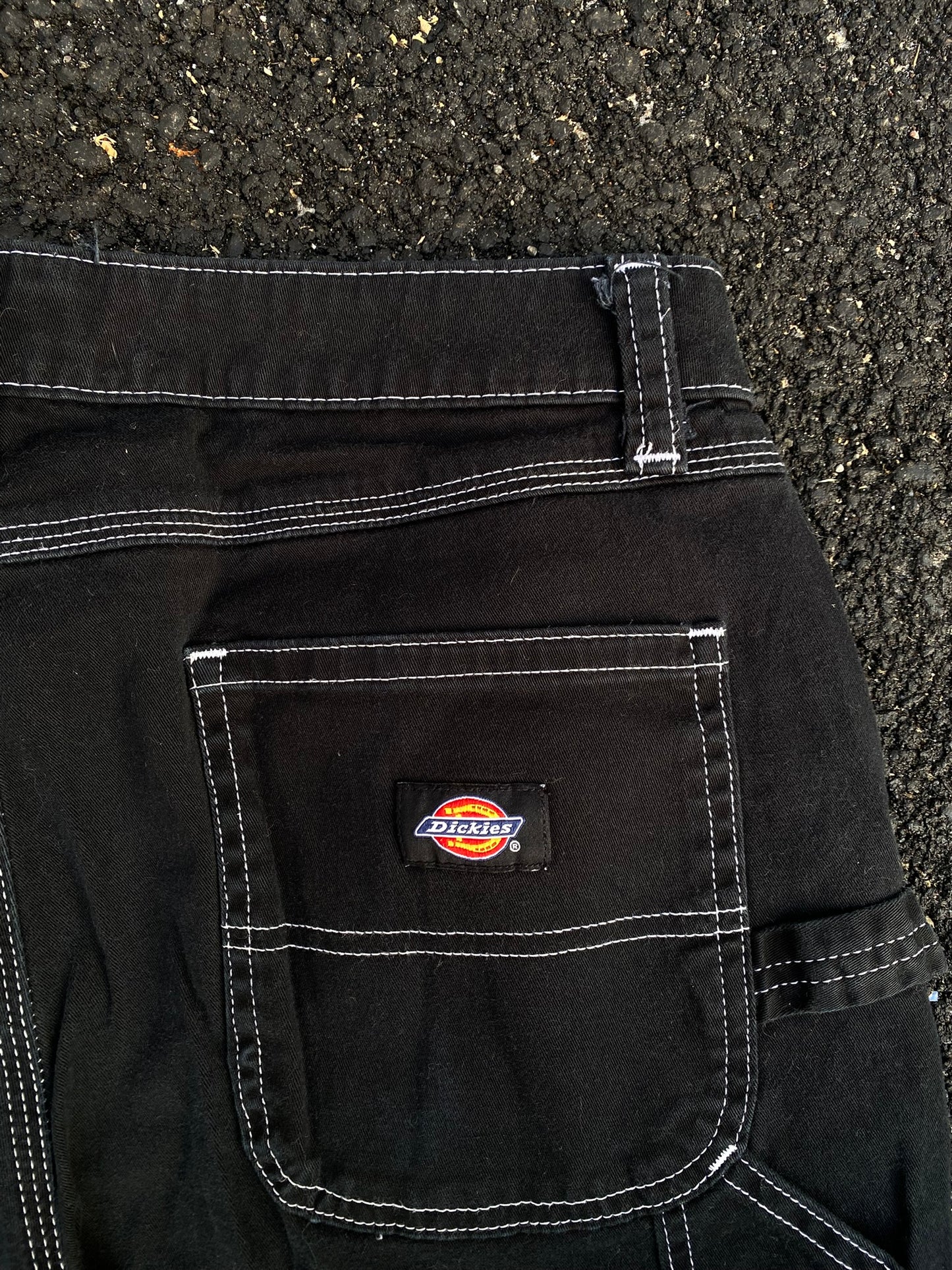 Dickies Contrast Stitch Carpenter Black Pants