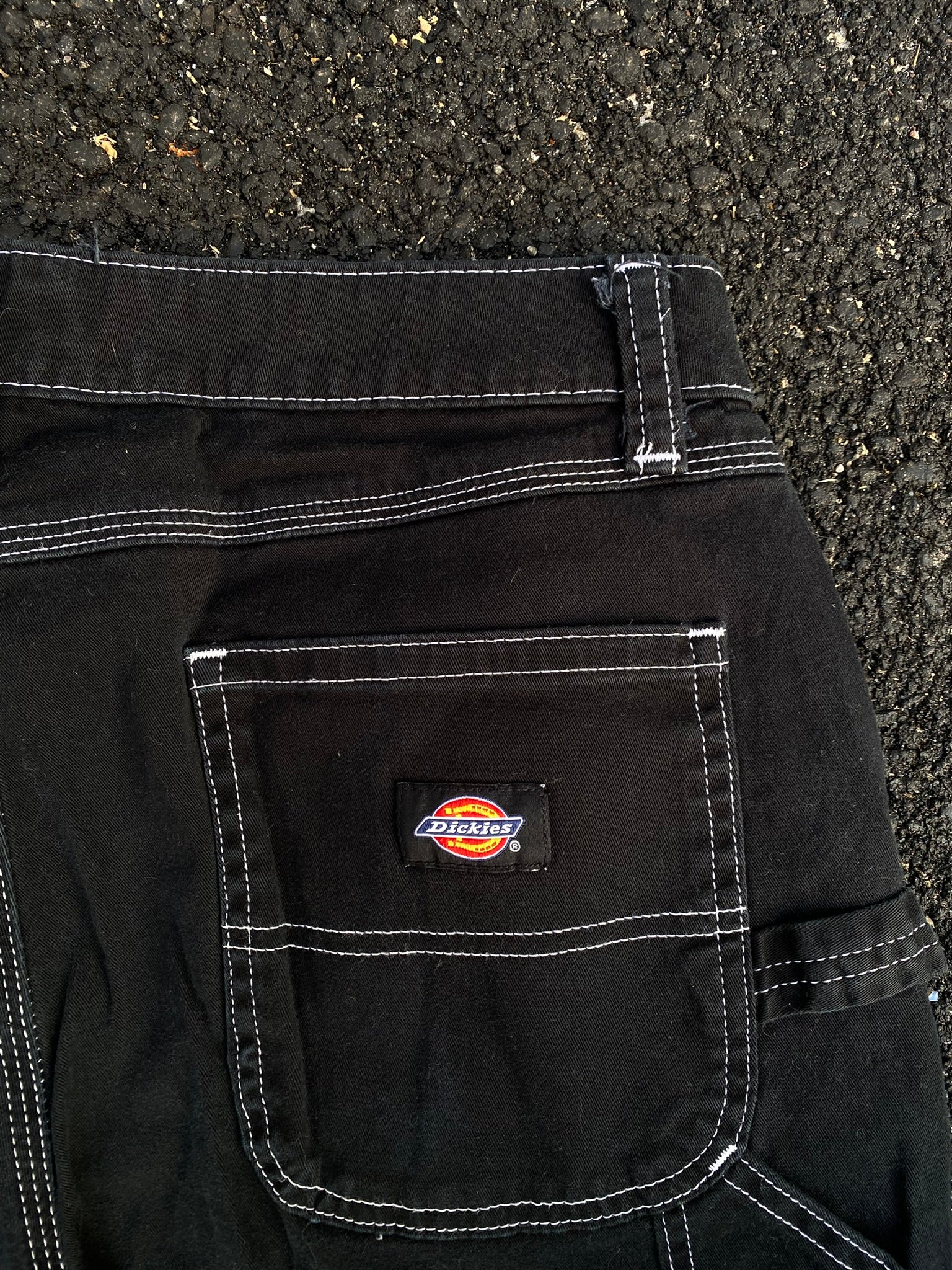 Dickies Contrast Stitch Carpenter Black Pants