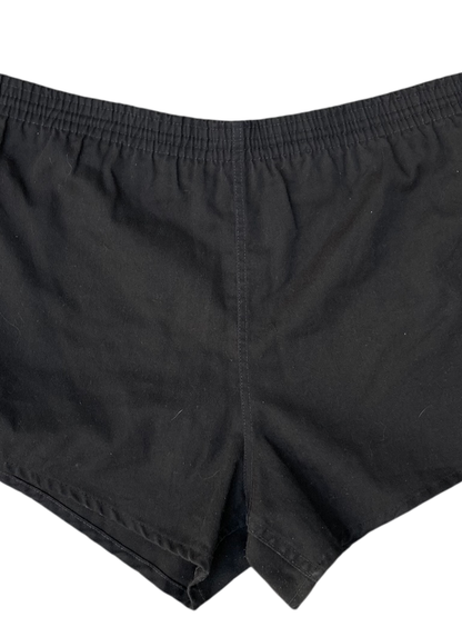 Vintage 80s Adidas Made in USA Black Trefoil Running Shorts