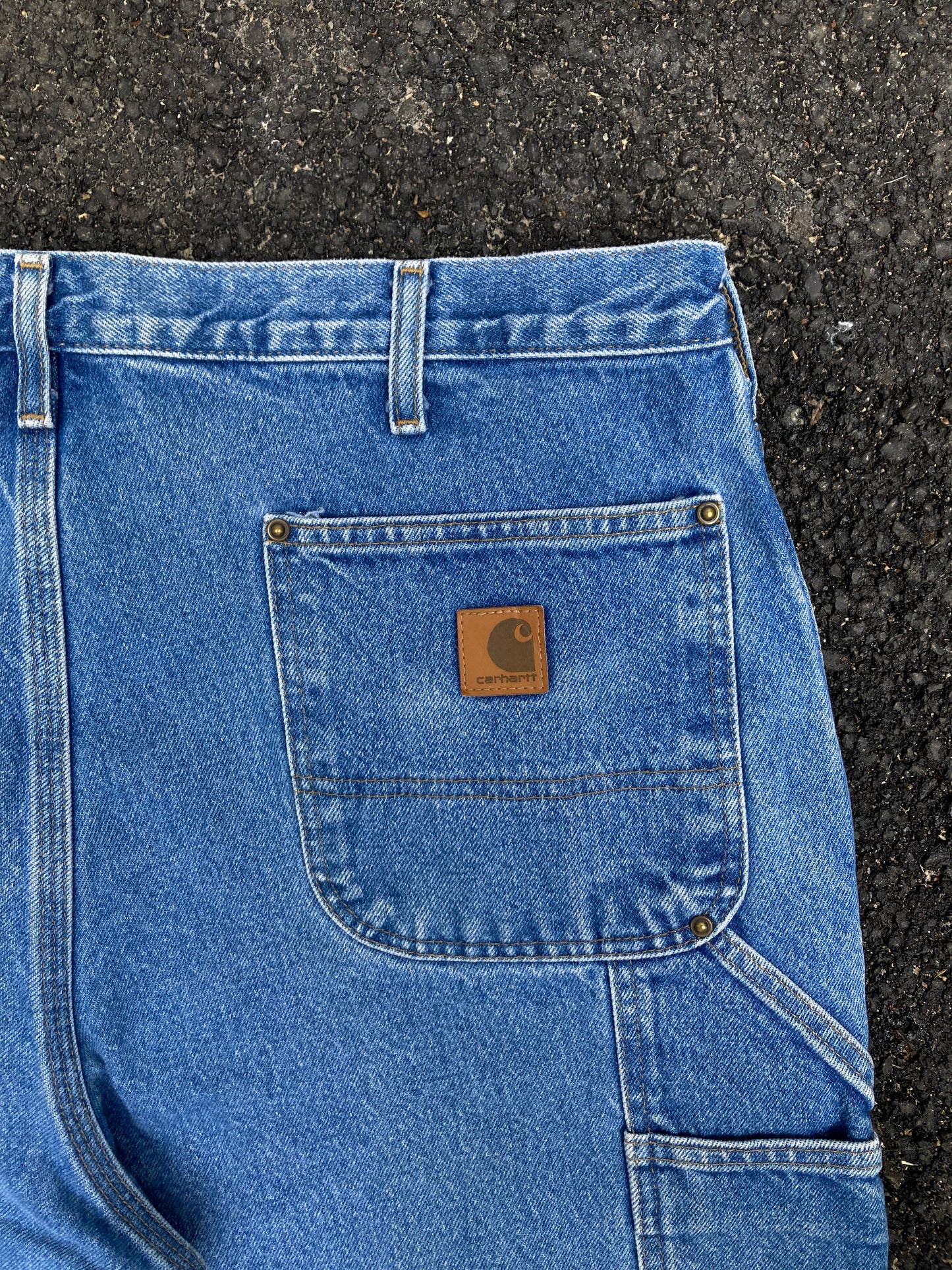Carhartt Blue Double knee Dungaree fit Jeans
