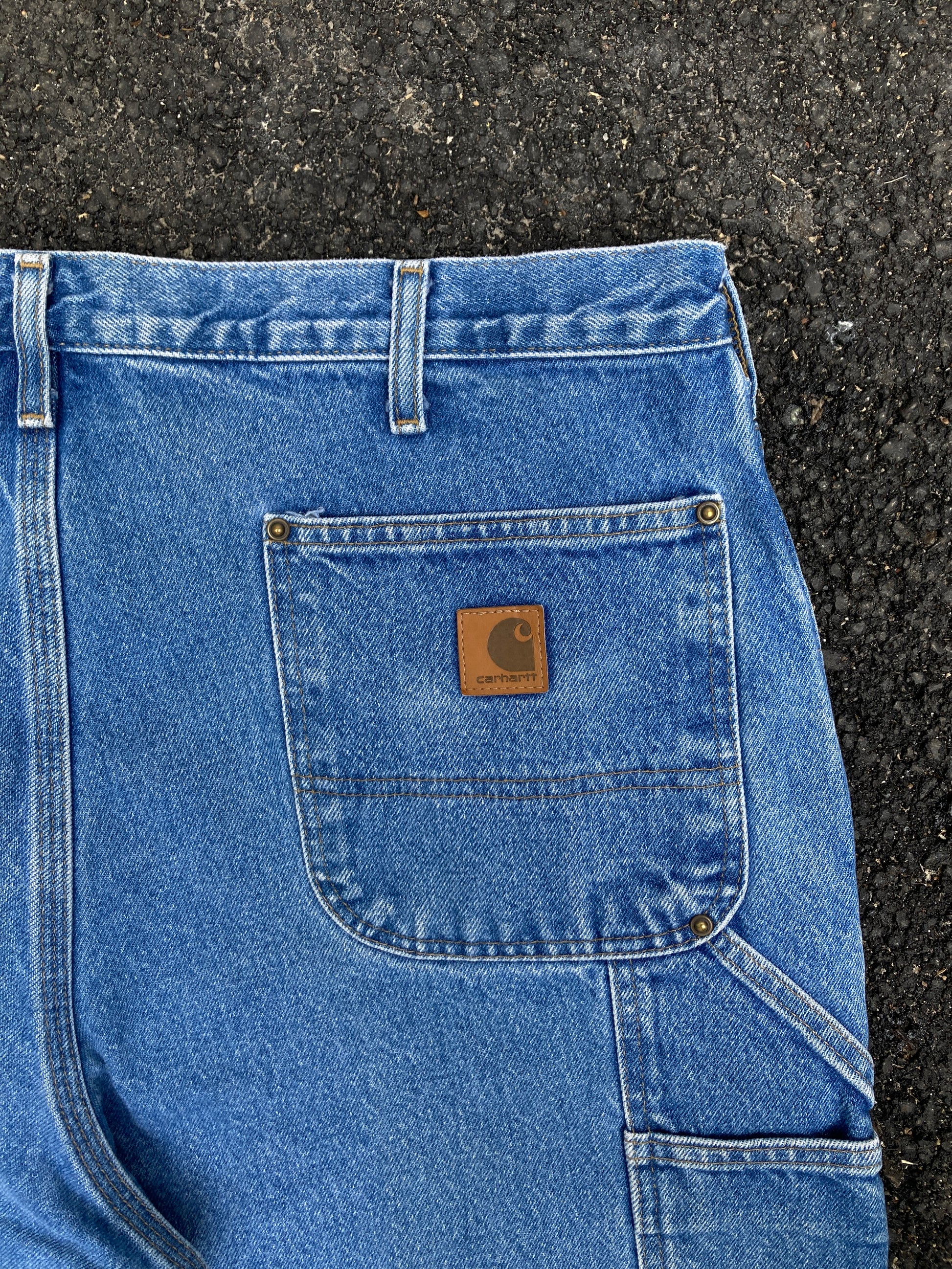 Carhartt Blue Double knee Dungaree fit Jeans