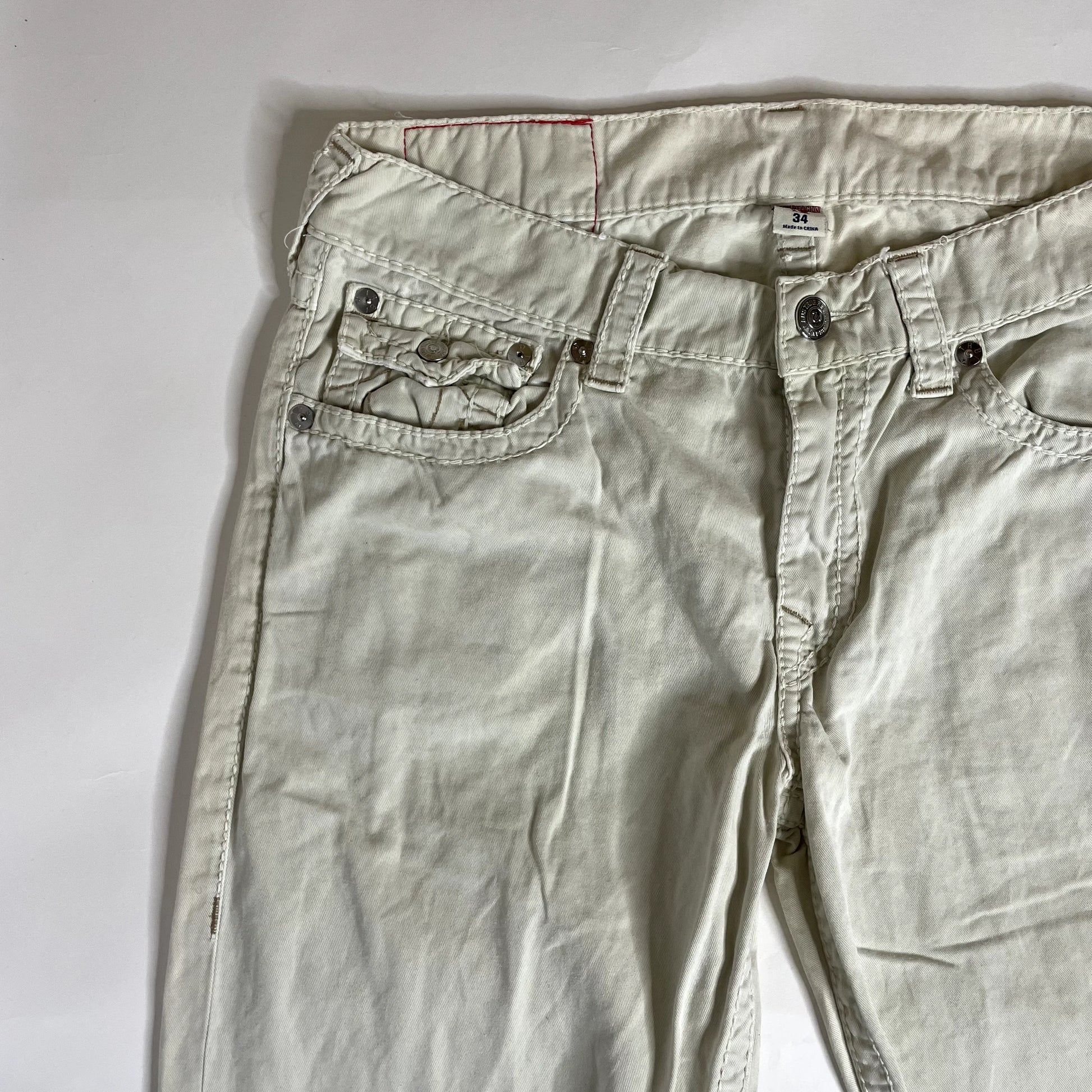 Vintage True Religion White Low Rise Jeans