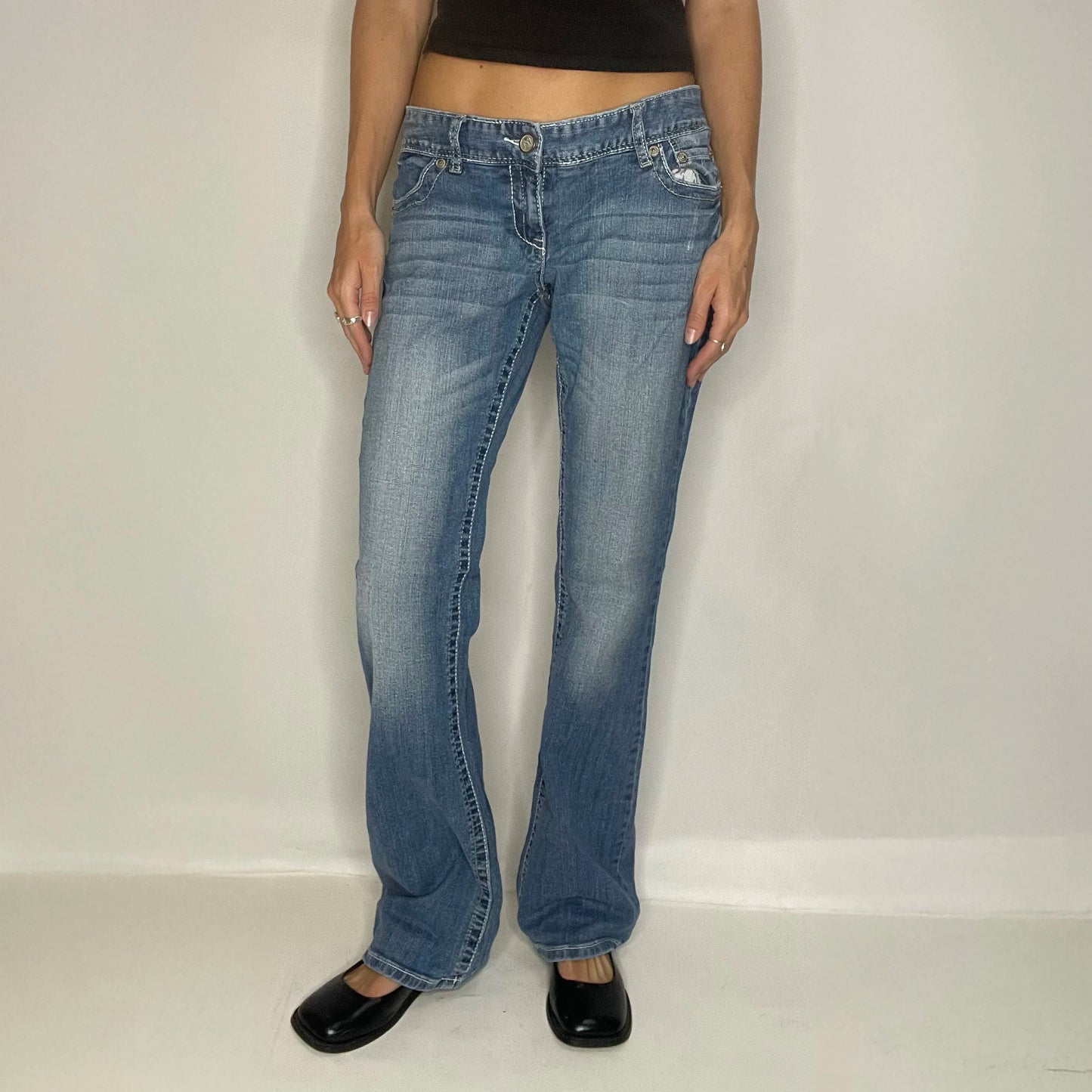 Vintage Denim Low Rise Jeans