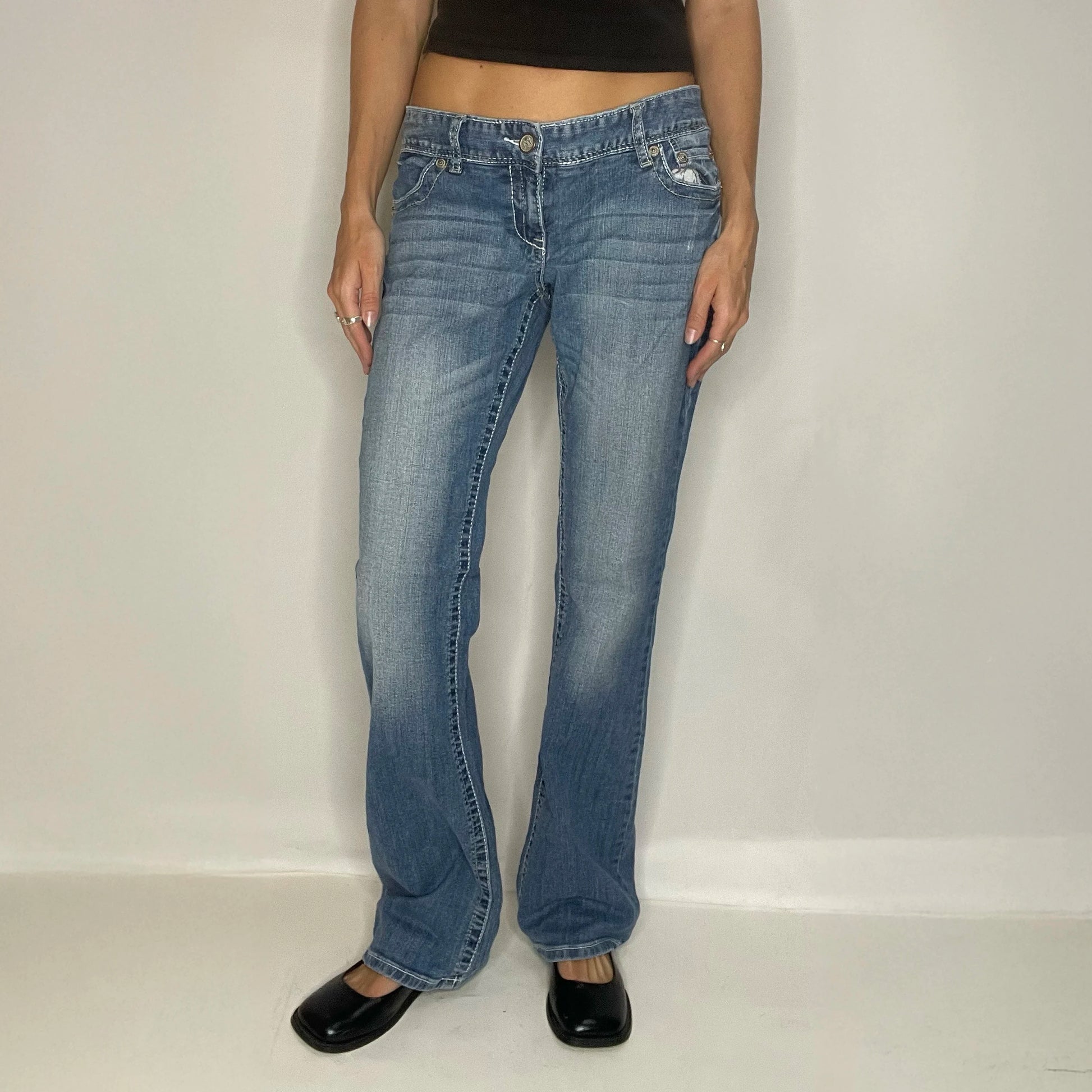 Vintage Denim Low Rise Jeans