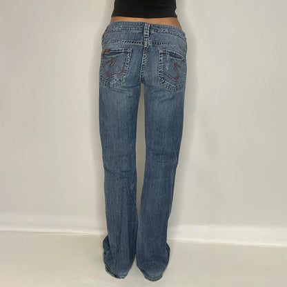 Vintage Silver Denim Low Rise Jeans