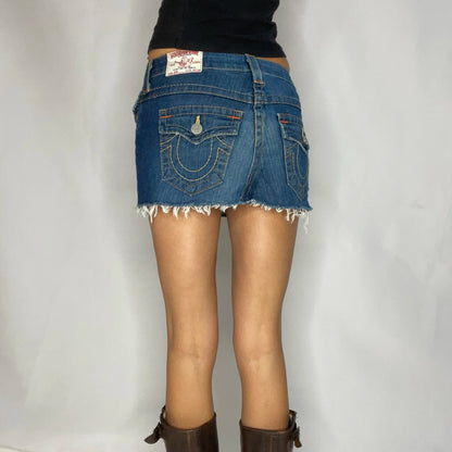 Vintage True Religion Denim Mini Skirt