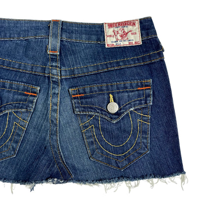 Vintage True Religion Denim Mini Skirt