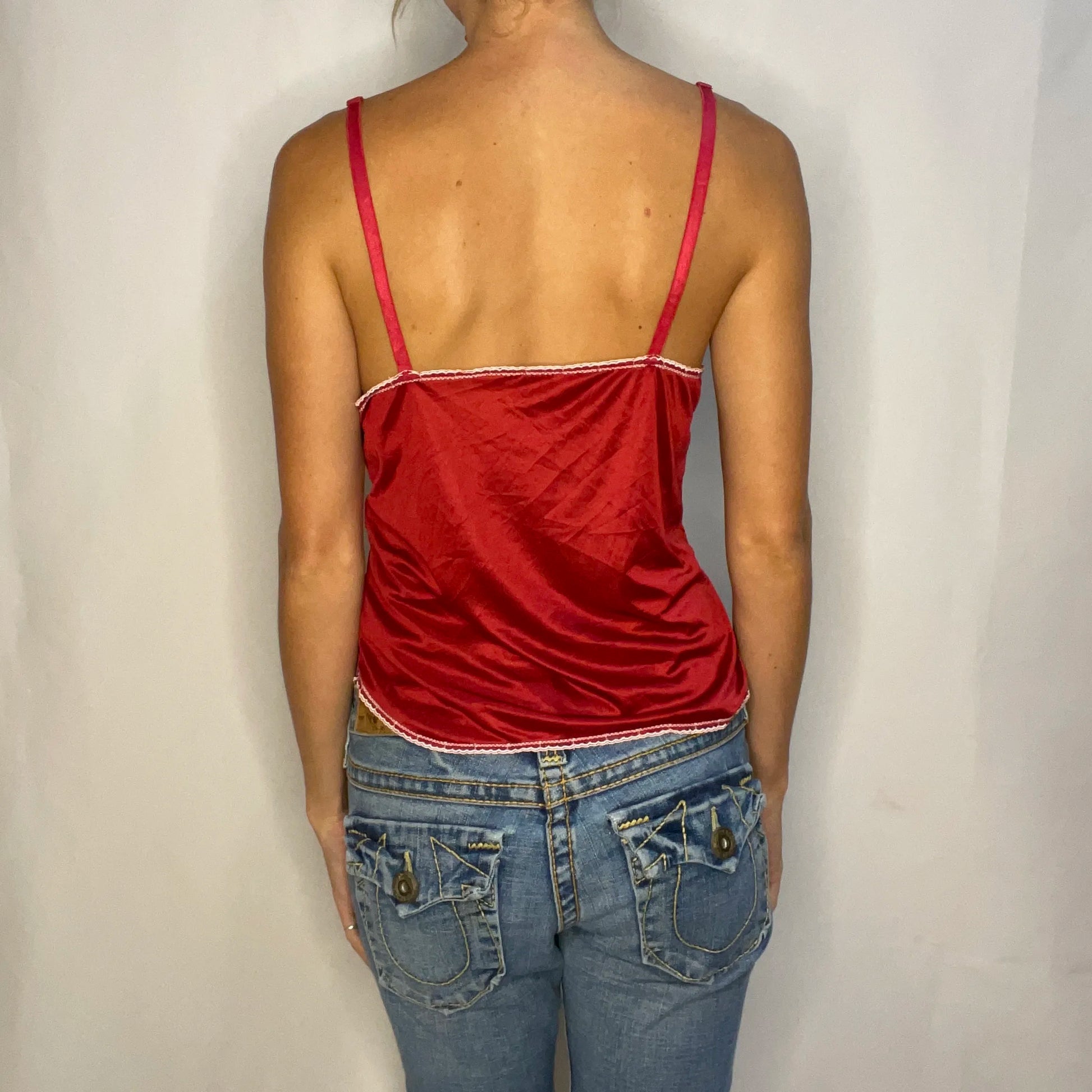 Vintage Red Lace Top