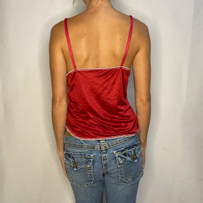 Vintage Red Lace Top