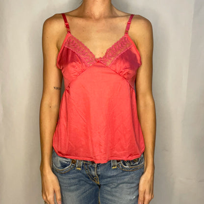 Vintage Coral Lace Top