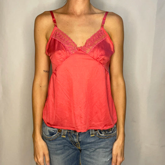Vintage Coral Lace Top