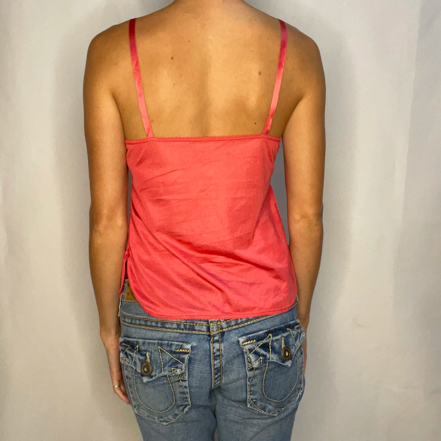 Vintage Coral Lace Top