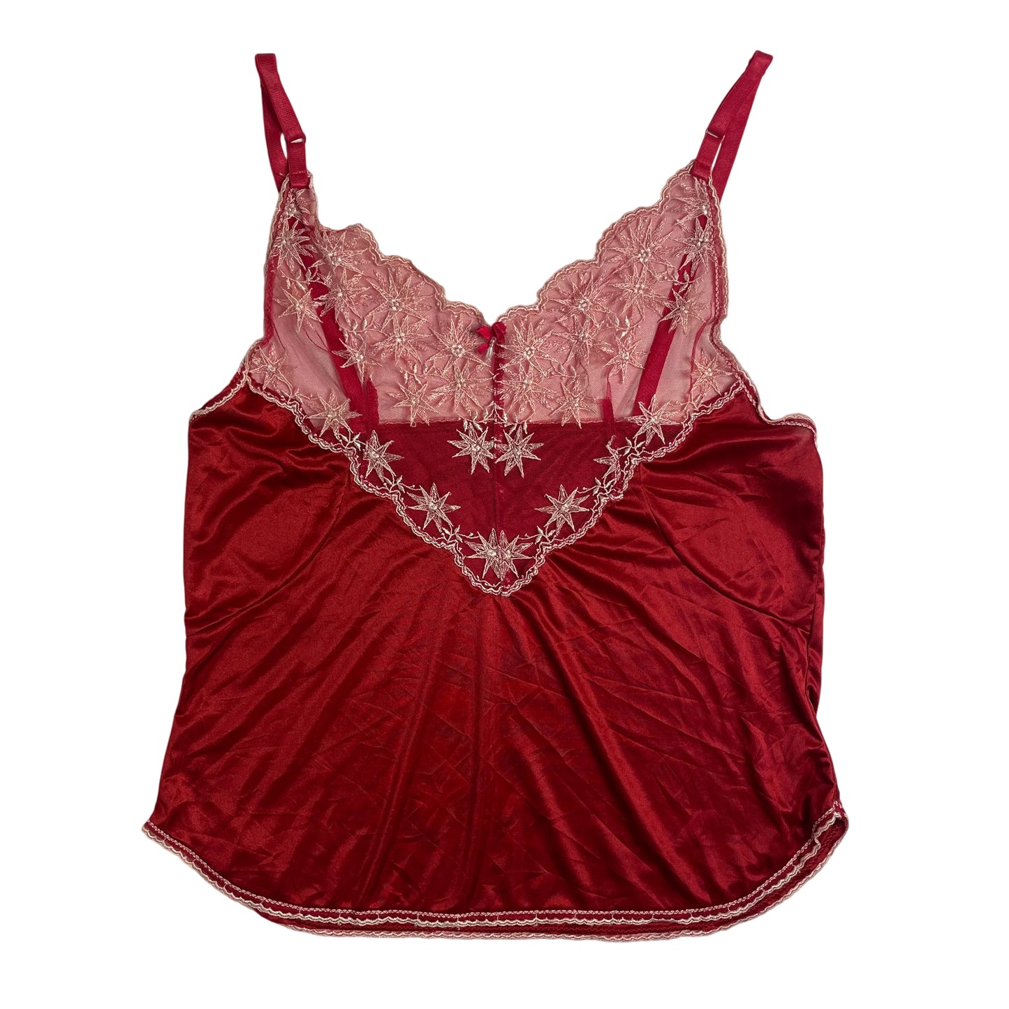 Vintage Red Lace Top