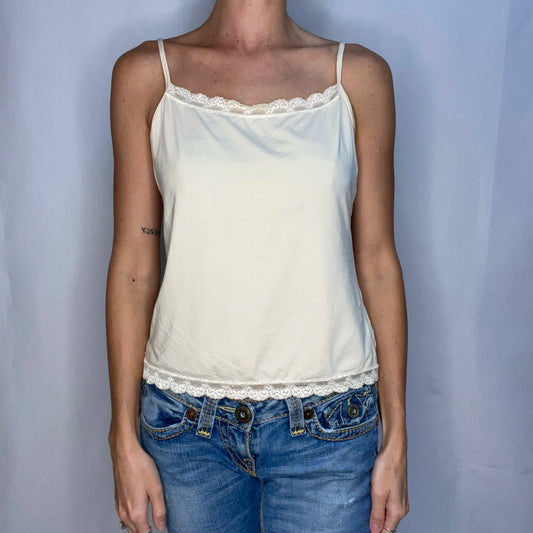 Vintage Beige Lace Top