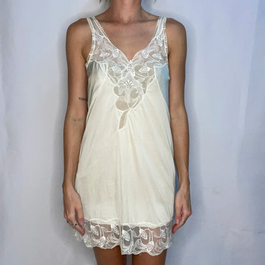 Vintage Cream Slip Dress