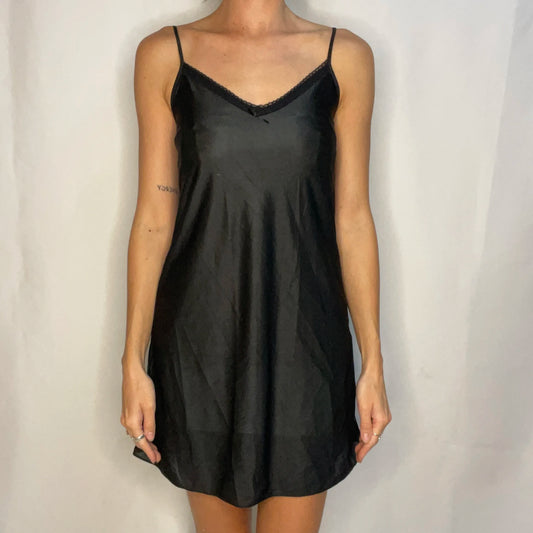 Vintage Black Slip Dress