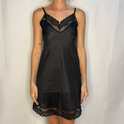 Vintage Black Slip Dress