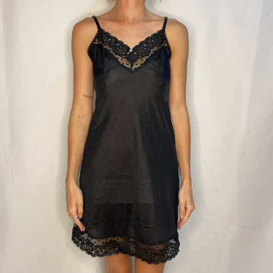 Vintage Black Slip Dress