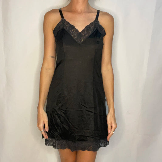 Vintage Black Slip Dress