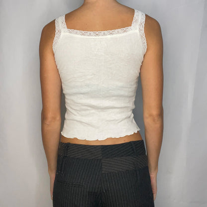 Vintage White Lace Tank Top