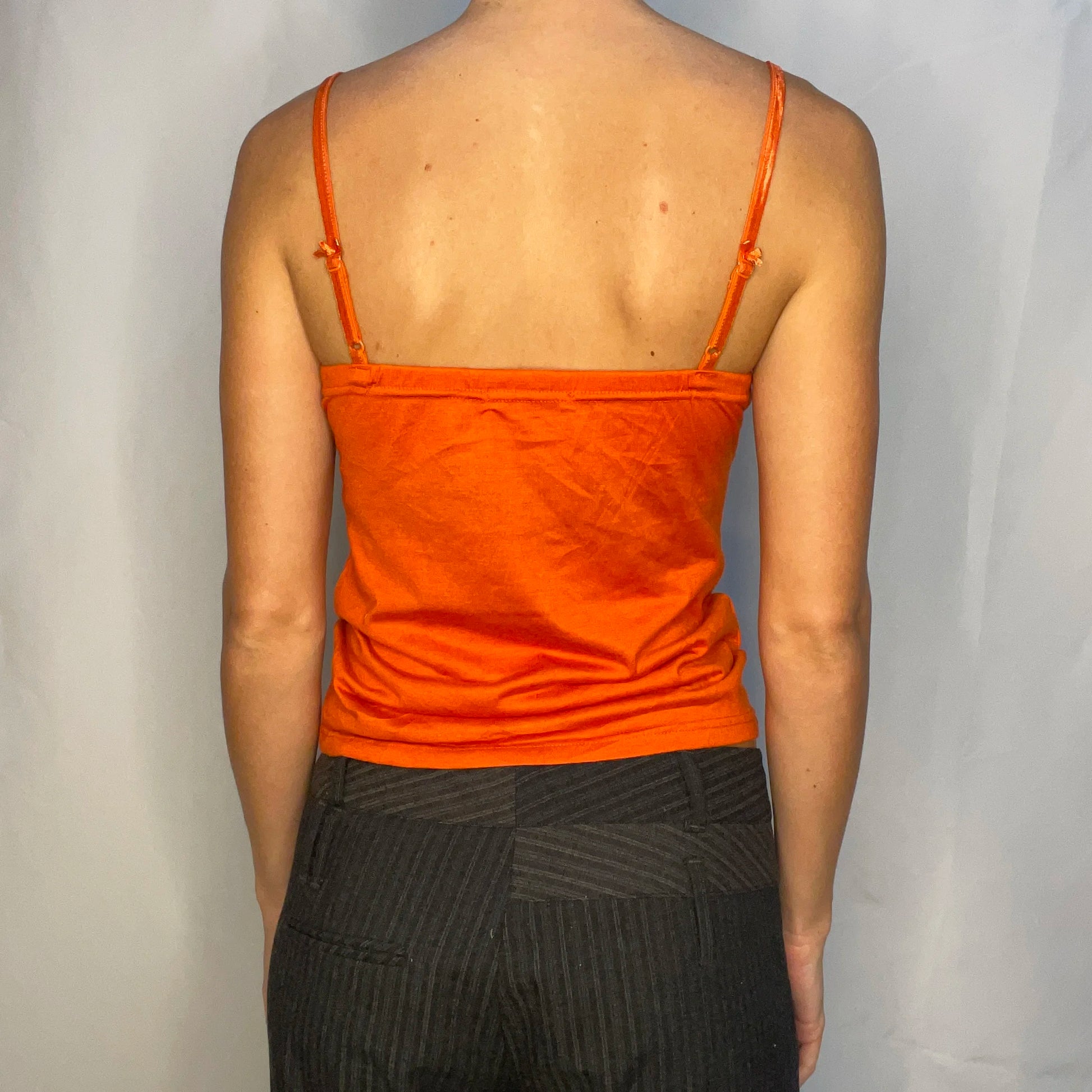 Vintage Orange Lace Tank Top