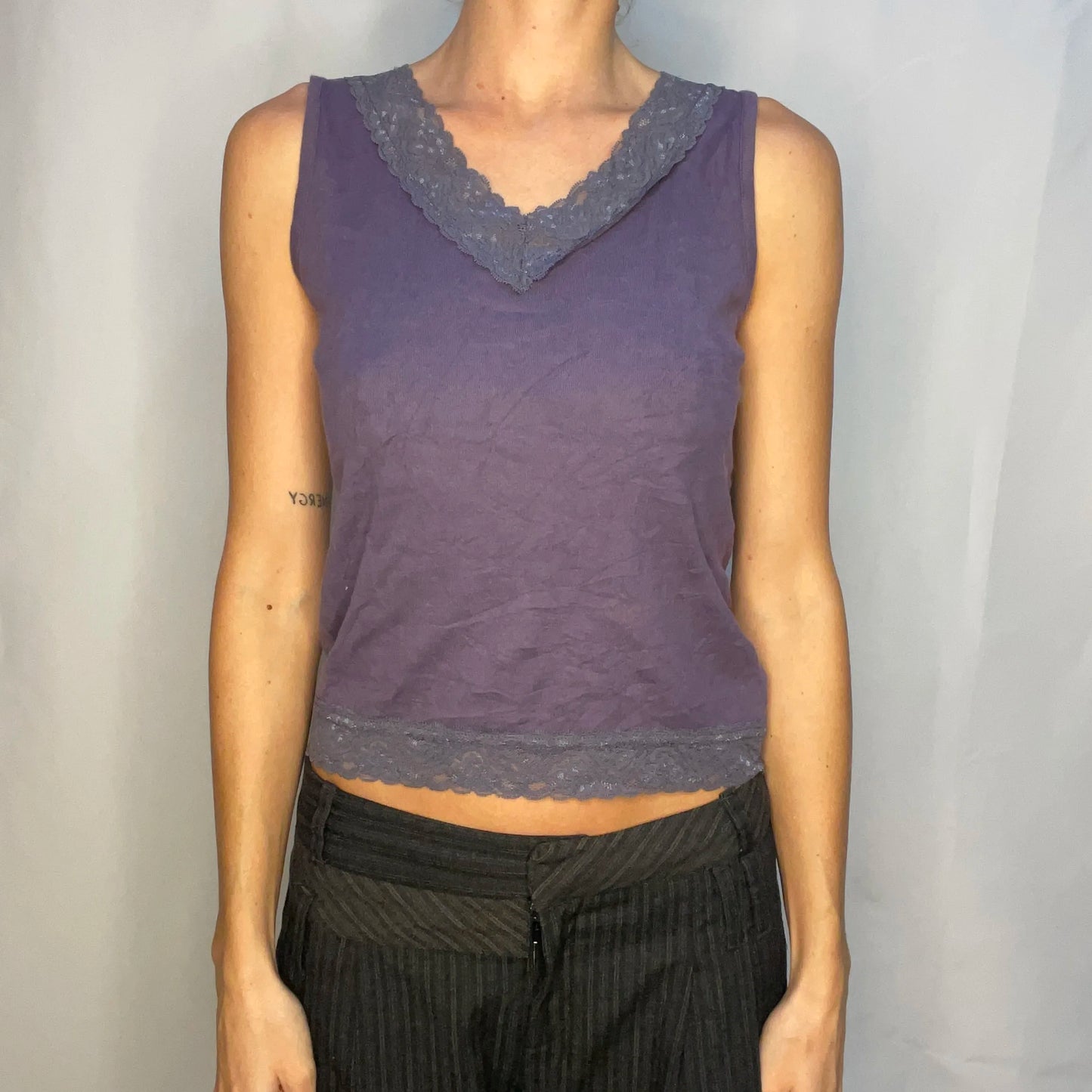 Vintage Purple Lace Tank Top