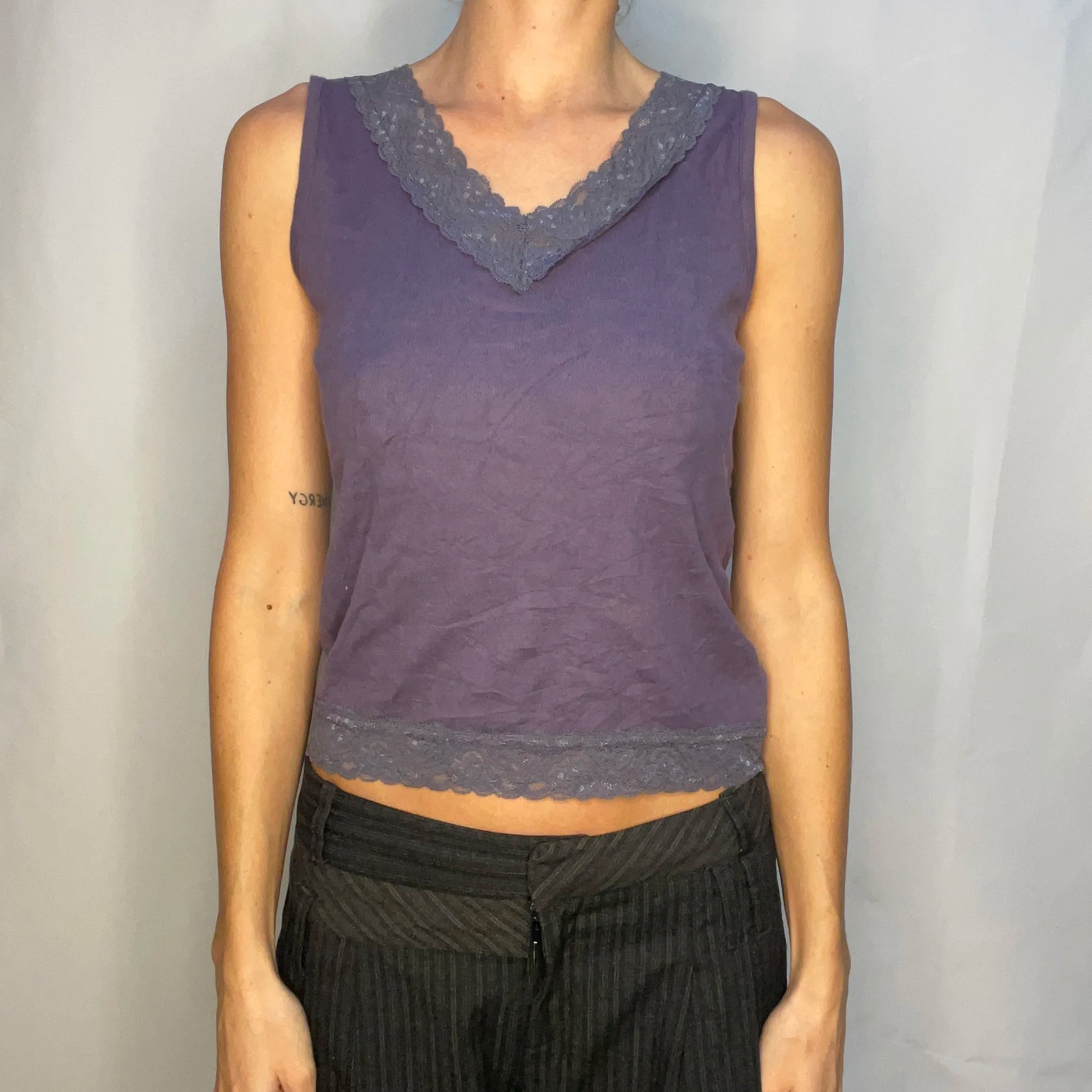 Vintage Purple Lace Tank Top