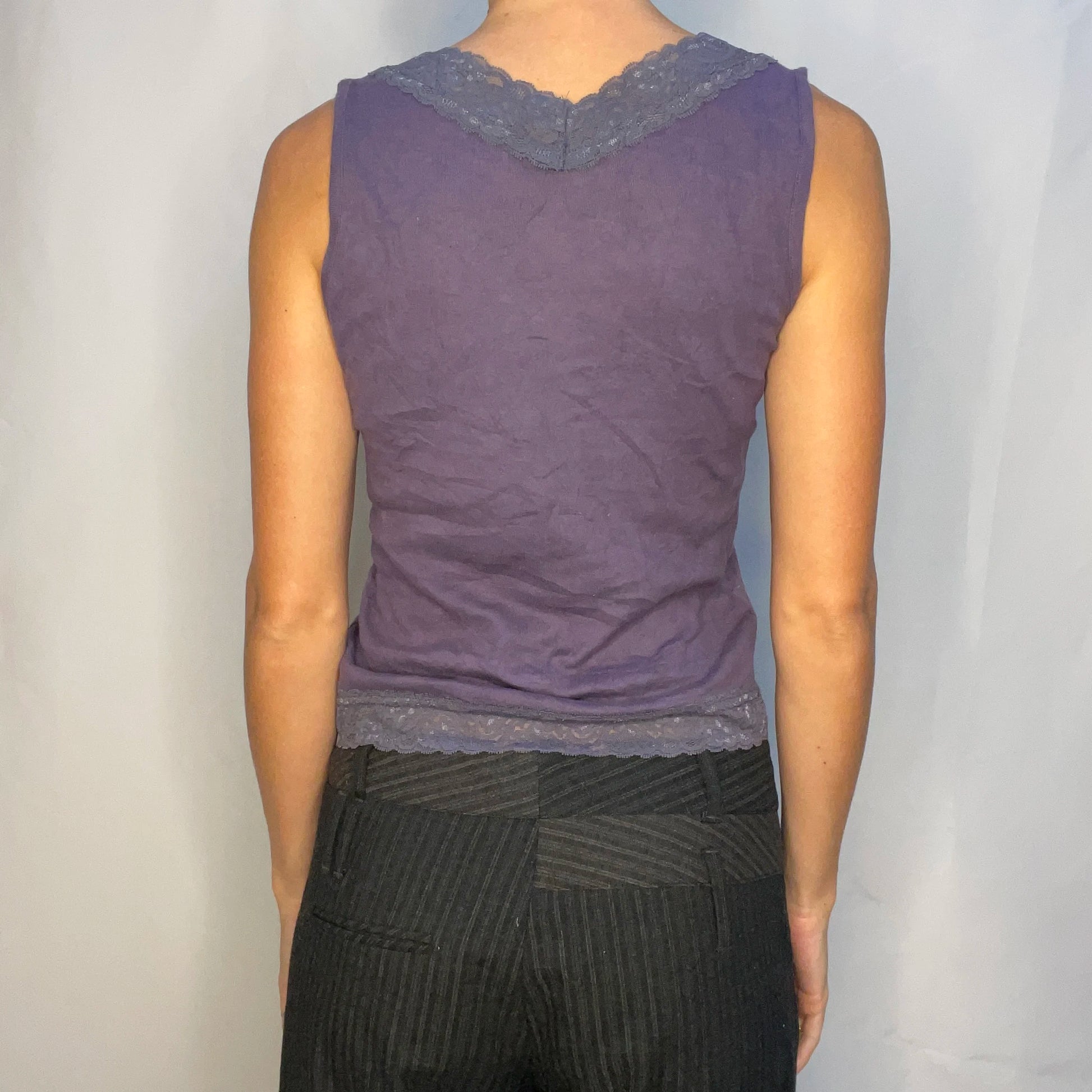 Vintage Purple Lace Tank Top