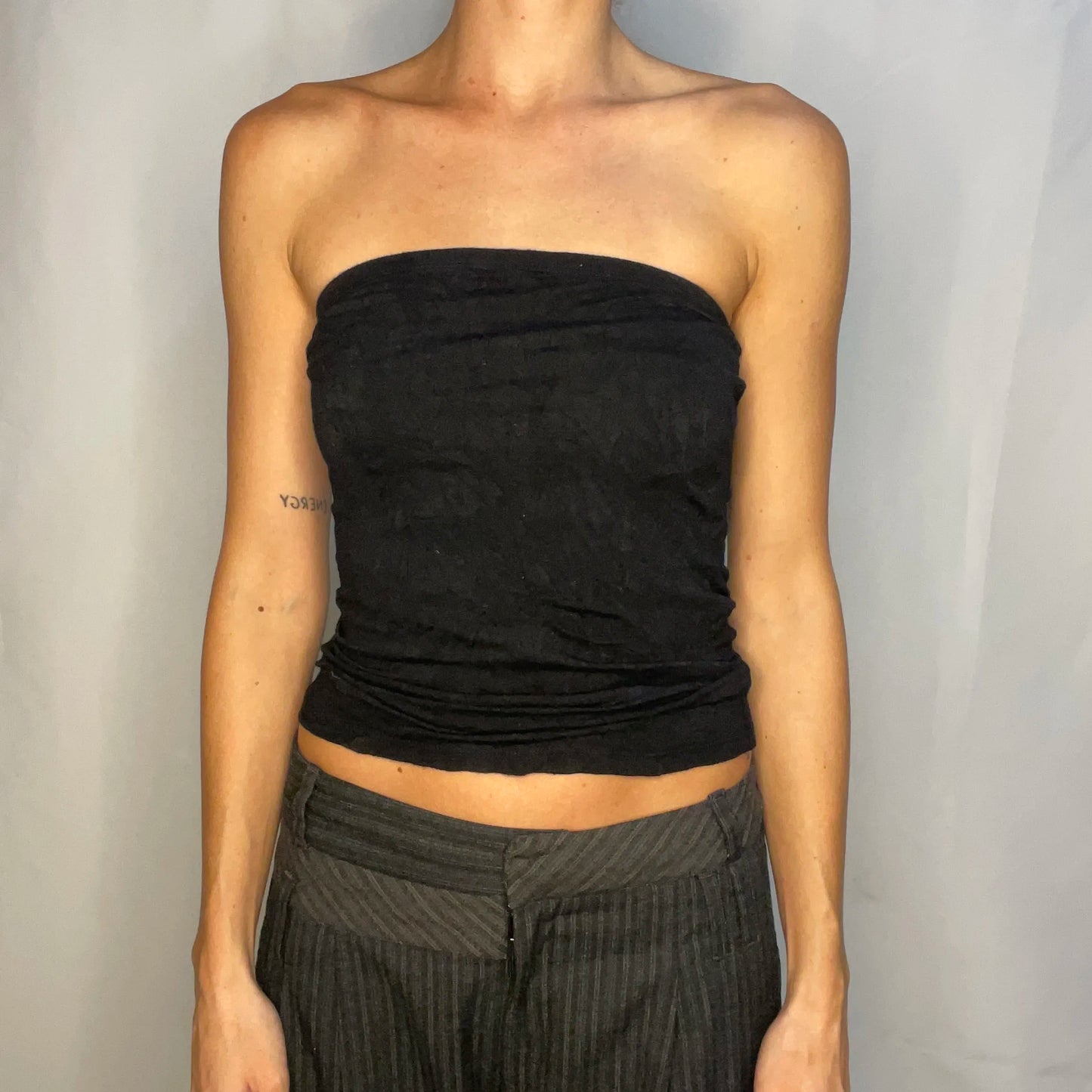 Vintage Black Tube Tank Top