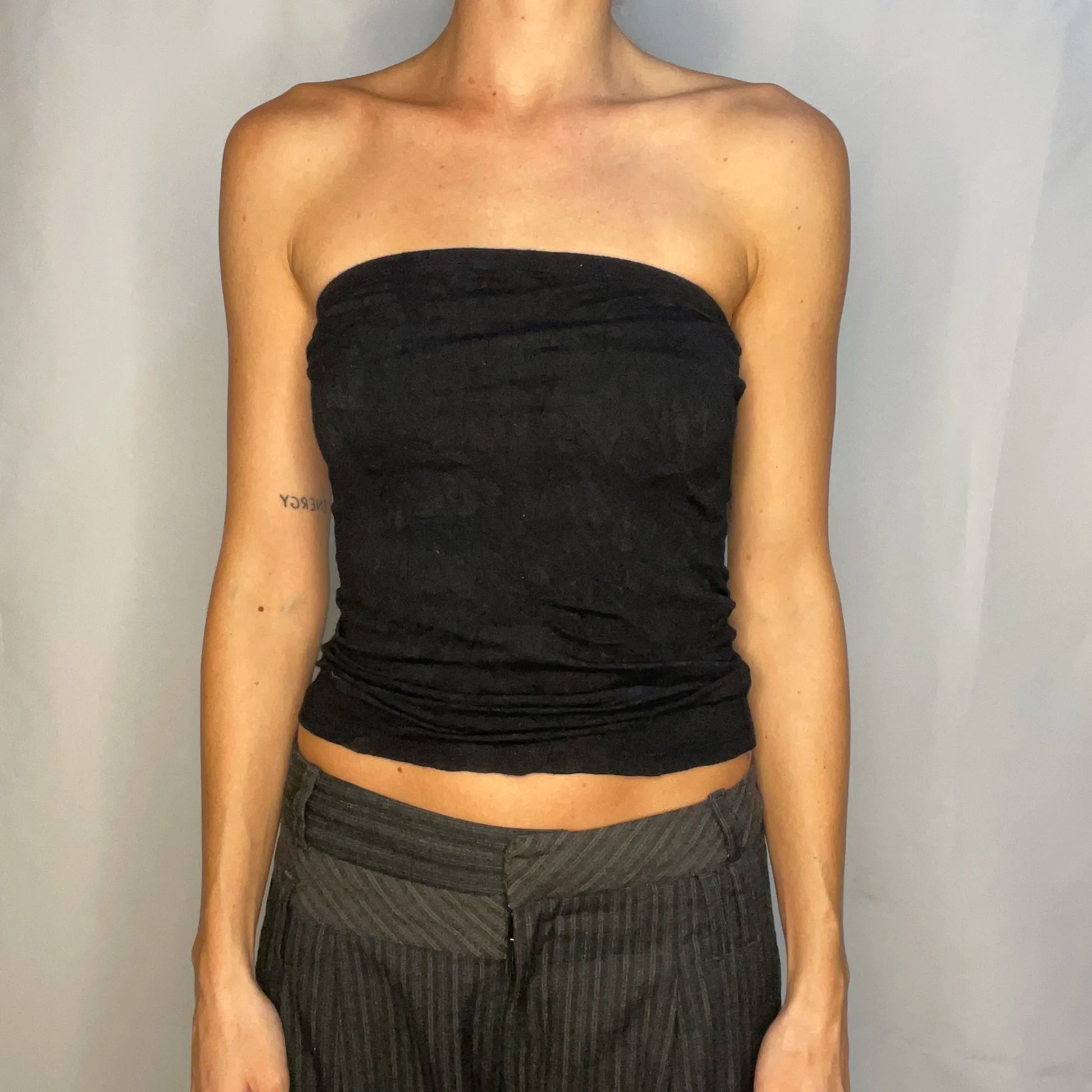 Vintage Black Tube Tank Top