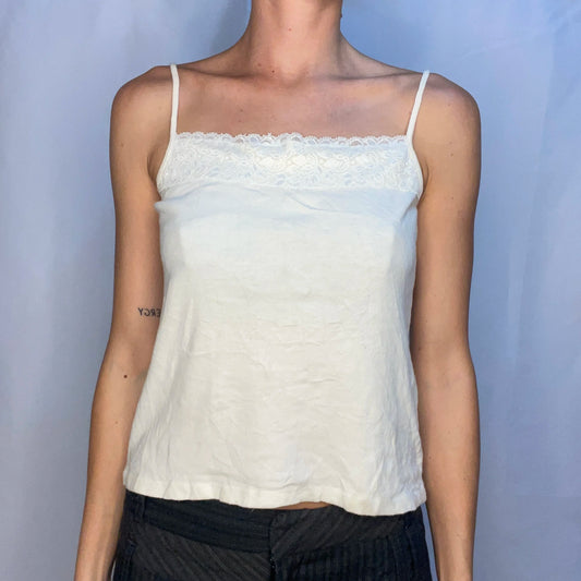 Vintage White Lace Tank Top