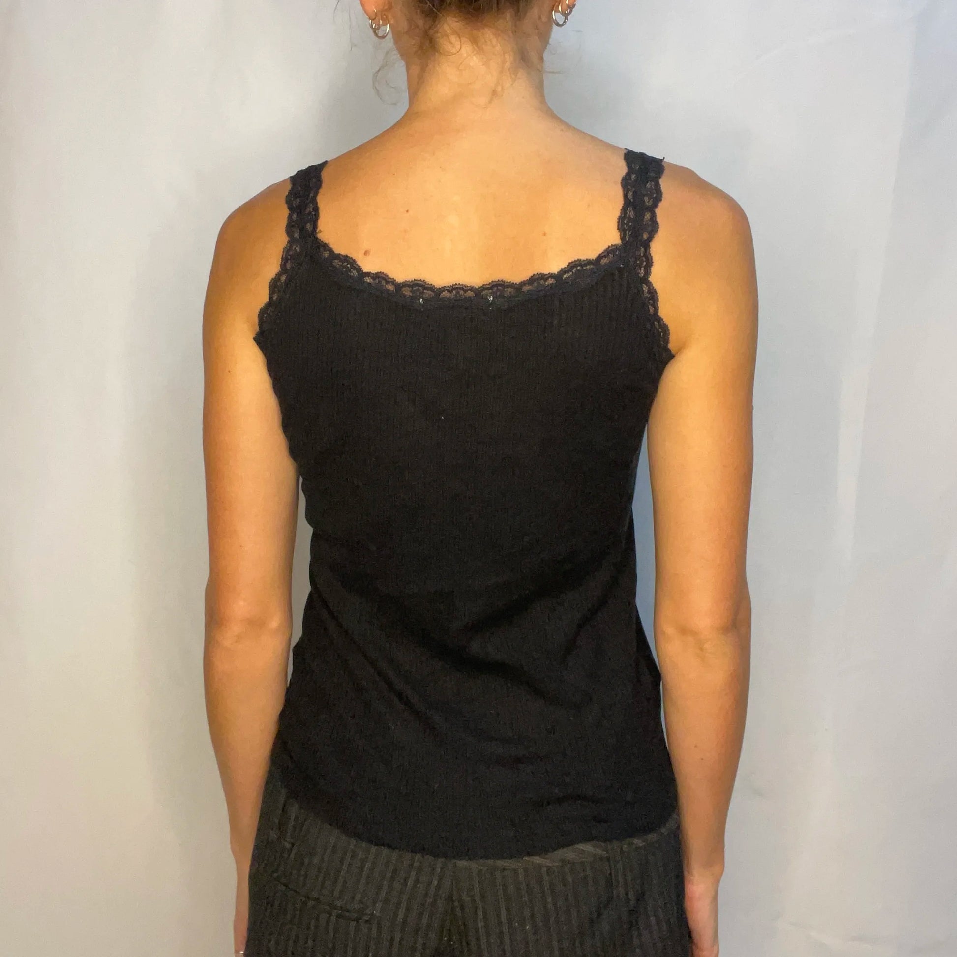 Vintage Black Lace Tank Top