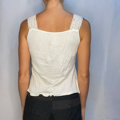 Vintage White Lace Tank Top