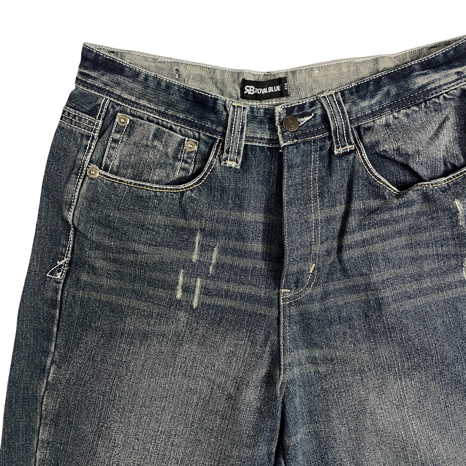 Vintage Royal Blue Denim Baggy Shorts