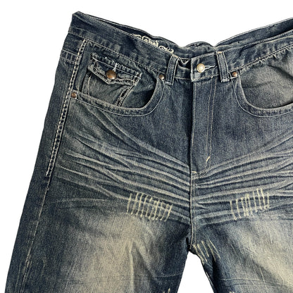 Vintage Urban Label Denim Baggy Shorts