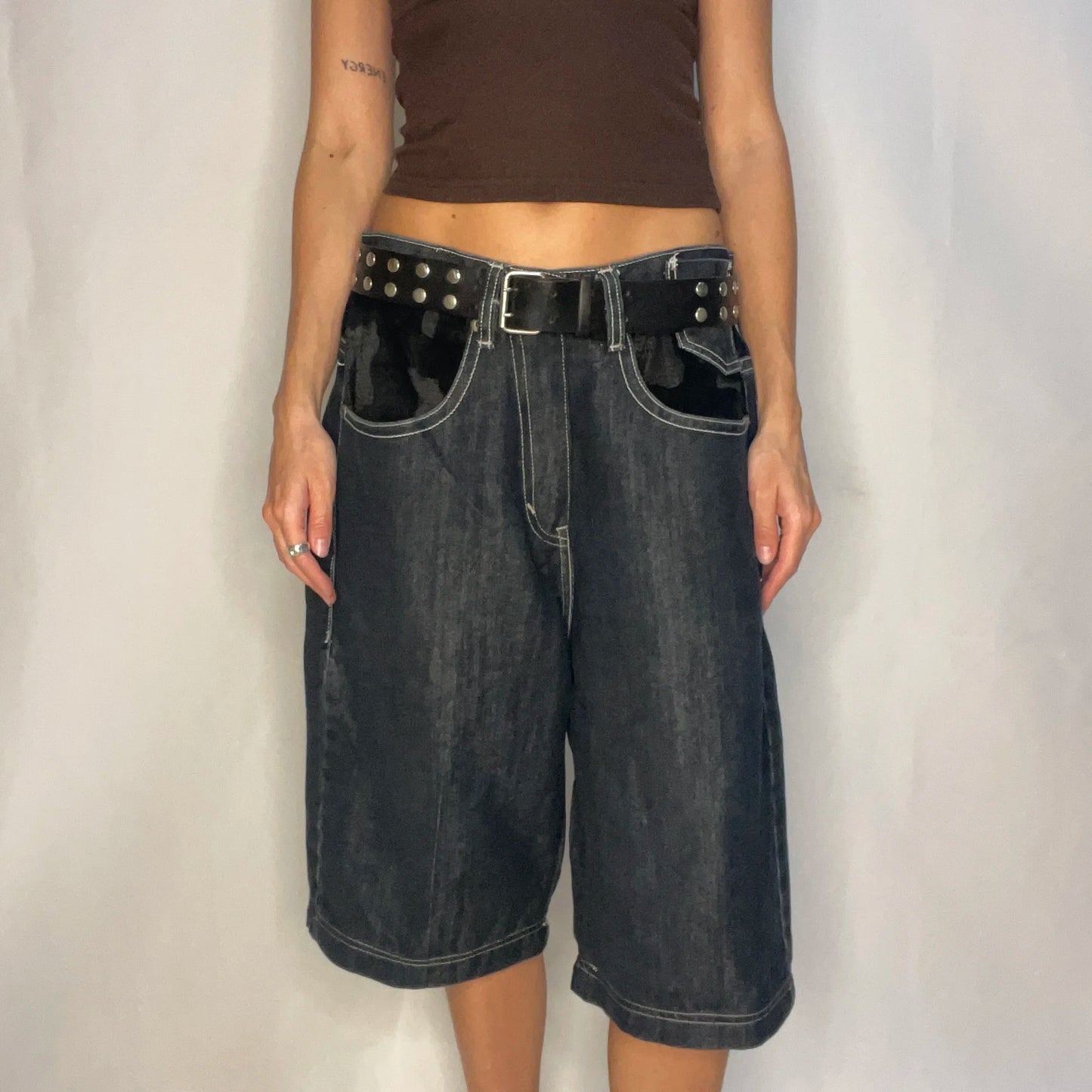 Vintage Platinum Gear Denim Baggy Shorts