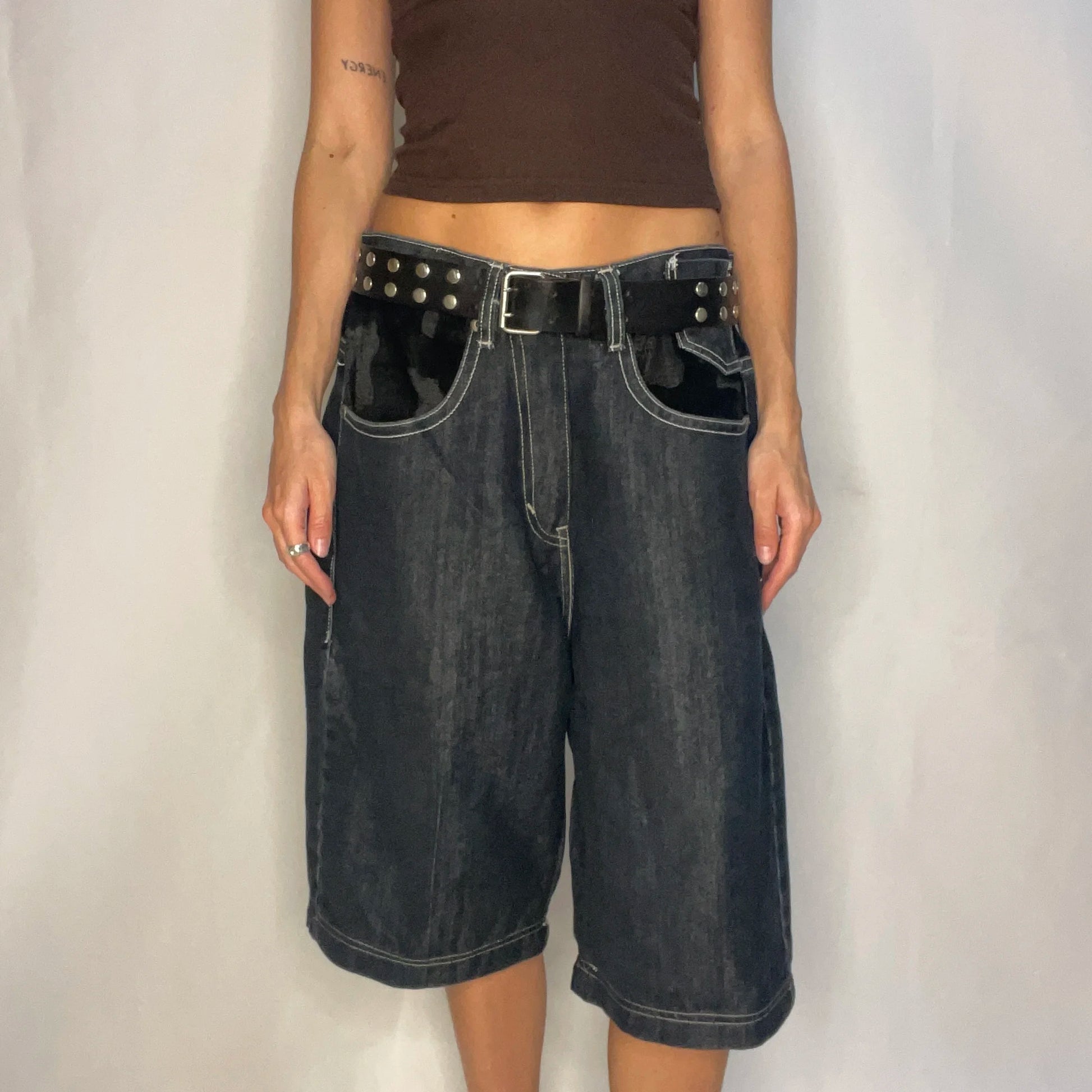 Vintage Platinum Gear Denim Baggy Shorts